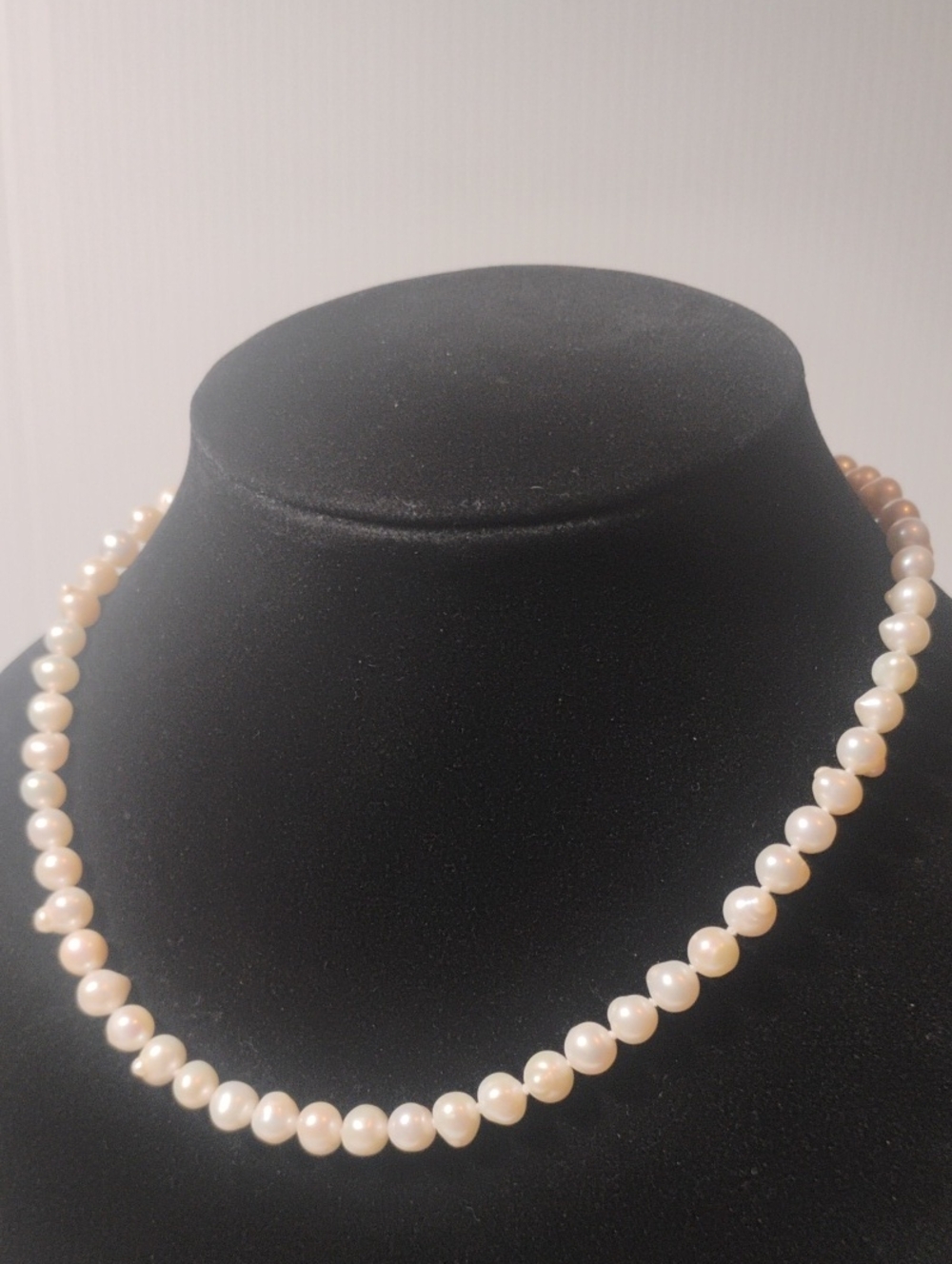 Petite Pearl Strand On Silver Tone Clasp Approx 5-6mm Total Length Approx 17"